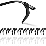 Qufiiry 16 Paar Brille Antirutsch, Universal-Ohrbügel-Haken, Brillenbügel Überzug Ohr, Gummi...
