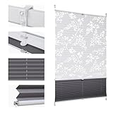 Sekey Plissee Doppelplissee Day+Night Verdunkelung ohne Bohren verspannt Lichtschutz Klemmfix...