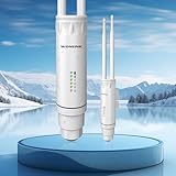 WONLINK AC1200 Outdoor WLAN Access Point Dualband, IP66 Wasserdicht mit PoE, 2 Antennen, Ethernet...