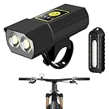 Fahrradscheinwerfer | Superhelle Front-Fahrrad-Bügel, LED USB-LED-Lampe, wiederaufladbares...