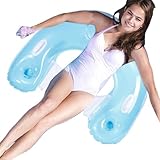 Humkopnl Pool Lounger Float | Schwimmender Stuhl | Luftliege Aufblasbar mit 2 Griffen und...