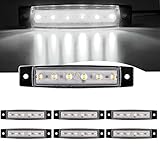 VISSQH 6 Stücke Weiß 12V-24V Seitenmarkierungsleuchten, LED Seitenmarkierungs-kontrollleuchte LED...