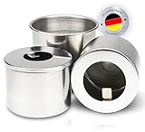 Firell Brennkammer Set | 2X Brenner (125ml) + Überlaufschutzbehäter für Ethanol Tischkamin | Tank...