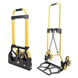 Klappwagen auf Rädern, 48 kg, robuste Sackkarre, 110 cm verlängerter Griff, Mehrzweckwagen mit...