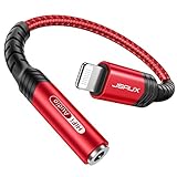 JSAUX Lightning auf 3,5 mm Kopfhörer Adapter MFI Zertifizierung Aux auf Klinke Audio Adapter für...
