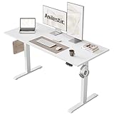 Agilestic Höhenverstellbarer Schreibtisch 120 x 60 cm, Stabiler Schreibtisch Höhenverstellbar...