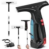 LEHMANN Akku Fensterreiniger, 25 min. Akkulaufzeit, 25 cm Reinigungsbreite, 75 m² pro Ladung, 100...