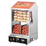 VEVOR Hot Dog Dampfgarer, 37 L, 2-stufiger Hot Dog Hütten-Dampfgarer, elektrischer Brötchenwärmer...
