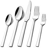 Homikit Besteck Set, Edelstahl poliert 30 teilig Besteckset für 6 Personen, Essbesteck Set mit...