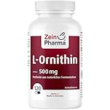 ZeinPharma L-Ornithin 500 mg 120 Kapseln (5 Wochen Vorrat) Glutenfrei, vegan, koscher & halal...