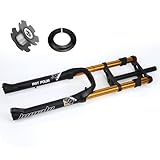 RUJIXU 26-Zoll-Fahrrad-Federgabeln 4.0 Fatbike Gerade Vorderradgabel Bergab Mountainbike MTB-Gabel...