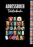 Adressbuch: Telefonbuch Mit Register a-Z - Telefonregister A5 Deutsch Für Senioren, Erwachsene,...