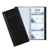 Qiimenguer Visitenkarten Aufbewahrung, Visitenkartenhalter für 400 Visitenkarten Ideal für Büros,...