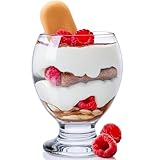KONZEPT Eisschalen 280 ml, 6er Set Dessertgläser Glas, Eisbecher ideal für Sorbet, Dessert,...