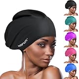 AMFUN Badekappe für Lange Haare, 1 Stück Silikon Extra Große Badekappe Dehnbare und rutschfest,...