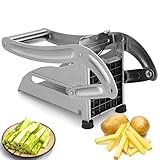 Pommesschneider Schneider mit 2 Schneideeinsätzen Pommes Frites Kartoffelschneider Gemüseschneider...