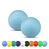 Captain LAX Massageball Original - Lacrosseball 2er Set, aus Hartgummi, mit den Maßen 6 x 6 cm...