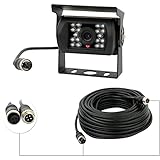 Rückfahrkamera Camecho IR Nachtsicht wasserdichte Rückfahrkamera + 10 Mt 4 Pins Kabel Kit für...