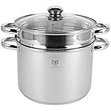 KARL HAUSMANN Nudeltopf mit Siebeinsatz - 8.1L - Edelstahl Spargeltopf Induktion - Spaghettitopf mit...
