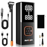 Kotopa Elektrische Luftpumpe, 150 PSI Luft Kompressor, 12V Anschluss & Kabellose Wiederaufladbare...
