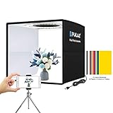 PULUZ Mini Fotostudio Box 25x25 cm, Tragbares Faltbares Fotostudio Photobox Set mit CRI 95, 96...