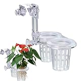 Hogvinnatil Fisch-Pflanzgefäß, Aquarium-Töpfe – transparenter Fabrikkorbhalter mit Loch,...