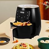 Heißluftfritteuse 6L Air Fryer 1400w Luftfritteuse Heissluft Friteuse Backofen Fritteuse ohne Öl 6...