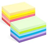 12er Pack Haftnotizen, 12 Notizblöcke à 100 Blatt in 12 Farben, Sticky Notes Bunte Klebezettel und...