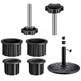 Ronyme 3xUmbrella Basis Loch Ringe Stecker Abdeckung Gewinde Abnehmbare für Den Außenbereich 6...