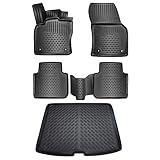 ELMASLINE 3D Gummimatten & Kofferraumwanne Set für VW Tiguan Allspace II (5-Sitzer) 2016-2024...