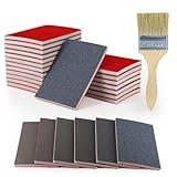 KACNON Schleifschwämme,20 Stück,Weiches,Flexibles Nass-Trocken-Schleifpapier,180-3000 Körnung...