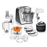 Bosch Küchenmaschine Serie 4 MUM56340, Schüssel 3,9 L, Mixer 1,25 L, Fleischwolf, Zitruspresse,...