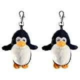 Schaffer 211 Plüsch Schlüsselanhänger Pinguin Pingy Schwarz-weiß (Packung mit 2)