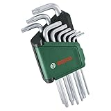 Bosch Torx-Schlüssel Satz 9-teilig (Multifunktionale Torx-Schlüssel aus S2-Stahl; TX8-TX40; Langer...
