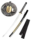 Katana Schwert Stark - Samurai Schwert aus Stahl - Hamon zum Training - Handgefertigt Katana Schwert...