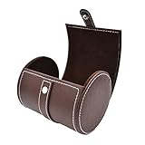 SANQIANWAN Fashionable Business PU Leder Krawatten Box 12 x 9 x 9 cm Zylinder-Form Krawattenhalter...