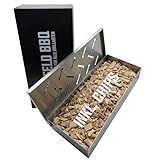 Bergfeld BBQ – Räucherbox inkl. Räucherchips für alle Grillarten – Smokerbox aus robustem...