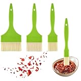 LINTRA 4 Stück Kochpinsel, 4 Größen Küchenpinsel, Grillpinsel, Brotpinsel, Backpinsel-Set, mit...