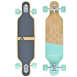 Apollo Longboard Savaii 36' Komplettboard mit High Speed ABEC Kugellagern, Drop Through Freeride...