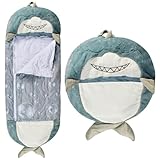Hai Schlafsack Kinder, Flauschiger Schlafsack, kinderschlafsack 2 in 1, Zusammenfaltbarer...