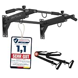 DH FitLife 4in1 Klimmzugstange Wand zur Wandmontage mit Spreizdübel, Multifunktionale Pull-Up Bar...
