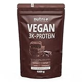 Vegan Protein Chocolate Brownie 1000g - Mehrkomponenten Pulver Schokolade - Pflanzliches...