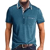 Hehiy Poloshirt Herren Kurzarm Freizeit Sport Tennis Golf Polo Sommer Atmungsaktiv Schnelltrocknend...