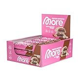 MORE Protein Satisbites, 12er Box Proteinriegel, 12 x 2 x 25 g, White Hazelnut Nougat, bis zu 16 g...