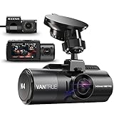 VANTRUE N4 3 Lens Dashcam 1440P + Dual 1080P Kamera Auto, 4K 3840x 2160P vorne, Infrarot-Cut...
