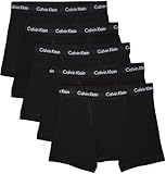 Calvin Klein Herren 5er Pack Boxershorts Trunks Unterwäsche, Schwarz (Black W Black Wb), S