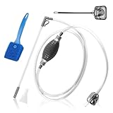 GWBPES Aquarium Reinigungsset, Mulmsauger Aquarium Sauger Handpumpe Wasserwechsel Set mit Bürste...