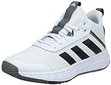 adidas Herren Ownthegame 2.0 Basketball Shoe, Cloud White Core Black Grey, 46 2/3 EU