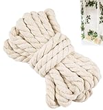 4M Baumwollkordel, Weich Baumwollseil, Makramee Kordel, Rope Laces für DIY Zum Basteln...