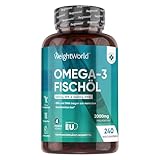 Omega 3 Kapseln - 2000mg Fischöl mit 1100mg Omega-3, 660mg EPA & 440mg DHA pro Portion - 240...
